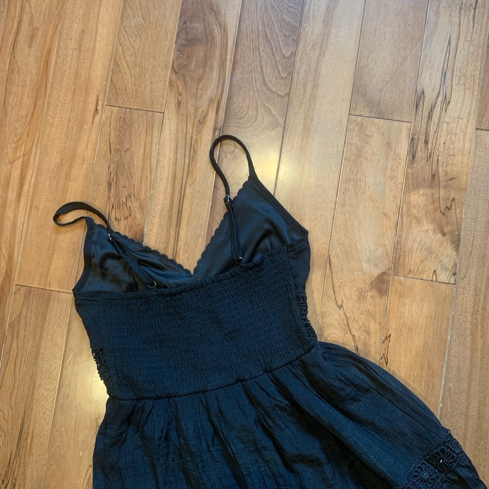 Black Maxi Dress with Lace Details size medium By rebellion new without tag - Picture 6 of 6